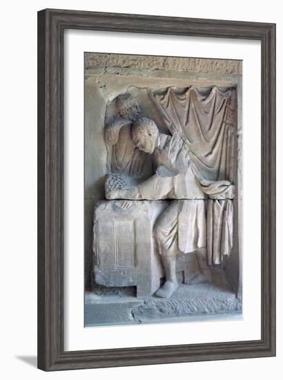 Roman relief of a tax-collector. Artist: Unknown-Unknown-Framed Giclee Print