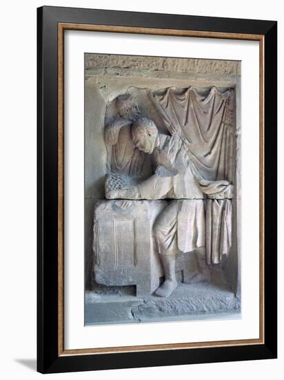 Roman relief of a tax-collector. Artist: Unknown-Unknown-Framed Giclee Print