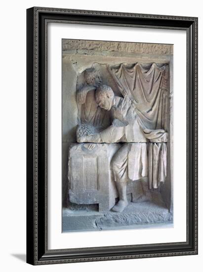 Roman relief of a tax-collector. Artist: Unknown-Unknown-Framed Giclee Print