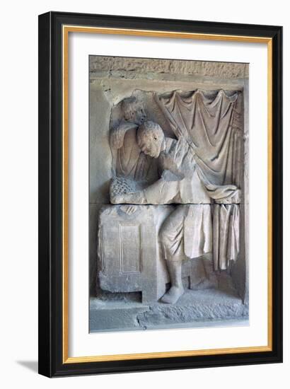 Roman relief of a tax-collector. Artist: Unknown-Unknown-Framed Giclee Print