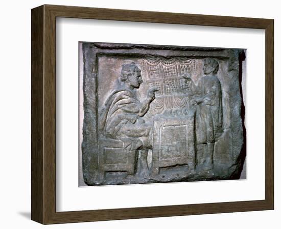 Roman relief of an Apothecary Shop-Unknown-Framed Giclee Print