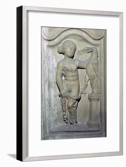 Roman relief of Leda and the Swan. Artist: Unknown-Unknown-Framed Giclee Print