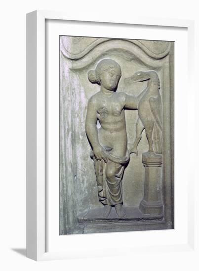 Roman relief of Leda and the Swan. Artist: Unknown-Unknown-Framed Giclee Print