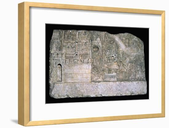 Roman relief of the city of Avezzano. Artist: Unknown-Unknown-Framed Giclee Print