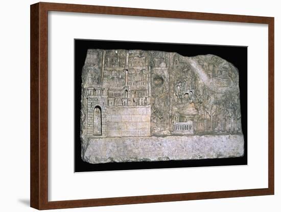 Roman relief of the city of Avezzano. Artist: Unknown-Unknown-Framed Giclee Print