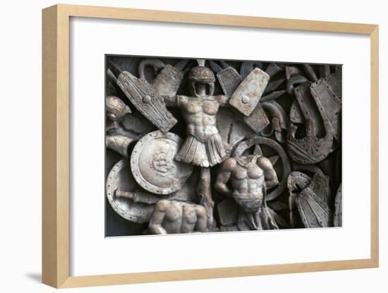 Roman relief of the trophies of war, 2nd century. Artist: Unknown-Unknown-Framed Giclee Print