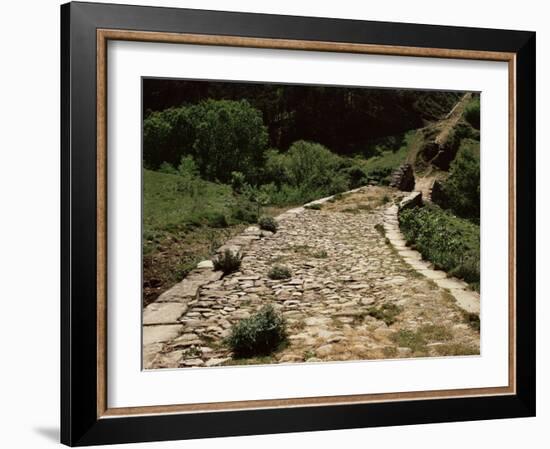 Roman Road Near Cirauqui, on the Camino, Navarre, Spain-Ken Gillham-Framed Photographic Print