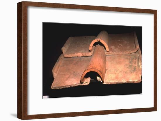 Roman Roof-Tiles, Fishbourne Roman Villa, Sussex, c1st century-Unknown-Framed Giclee Print