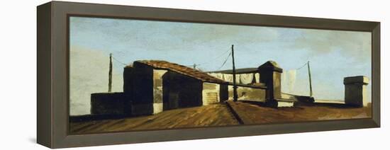 Roman Roofs in Sun, 1778-1782-Pierre Henri de Valenciennes-Framed Premier Image Canvas