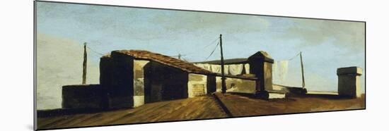 Roman Roofs in Sun, 1778-1782-Pierre Henri de Valenciennes-Mounted Giclee Print