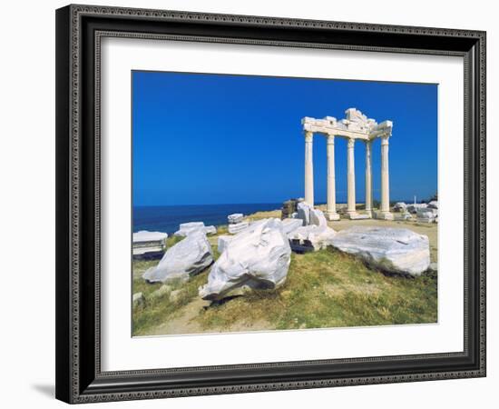 Roman Ruins of the Temple of Apollo, Side, Anatalya Province, Anatolia, Turkey Minor, Eurasia-Sakis Papadopoulos-Framed Photographic Print