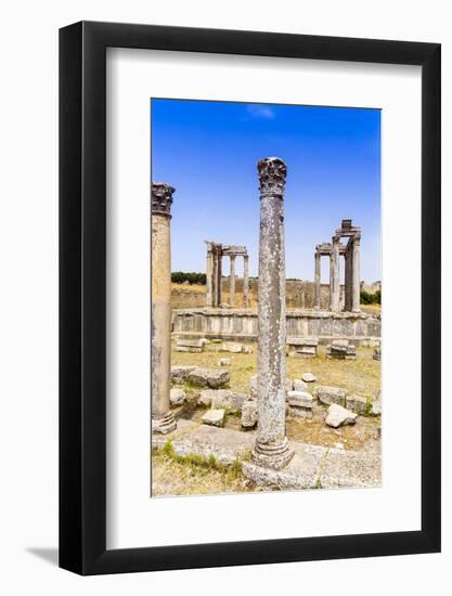 Roman ruins, Temple of Juno Caelestis, Dougga Archaeological Site, Tunisia-Nico Tondini-Framed Photographic Print