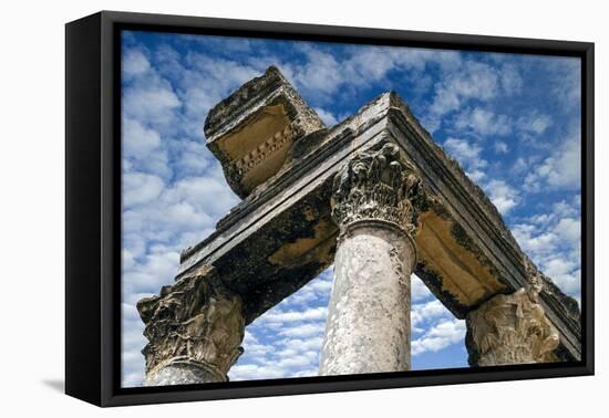 Roman Ruins Temple of Juno Caelestis, Dougga Archaeological Site, Tunisia-Nico Tondini-Framed Premier Image Canvas