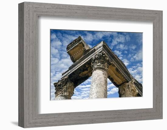 Roman Ruins Temple of Juno Caelestis, Dougga Archaeological Site, Tunisia-Nico Tondini-Framed Photographic Print