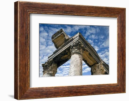 Roman Ruins Temple of Juno Caelestis, Dougga Archaeological Site, Tunisia-Nico Tondini-Framed Photographic Print