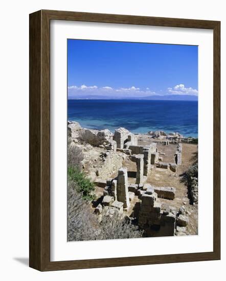 Roman Ruins, Tharros, Near Oristano, Sardinia, Italy, Europe-John Miller-Framed Photographic Print