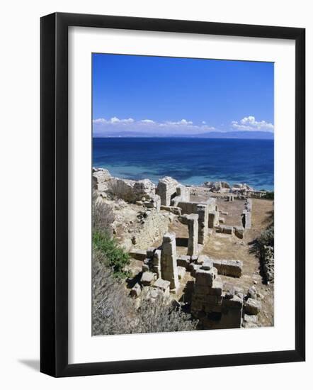 Roman Ruins, Tharros, Near Oristano, Sardinia, Italy, Europe-John Miller-Framed Photographic Print
