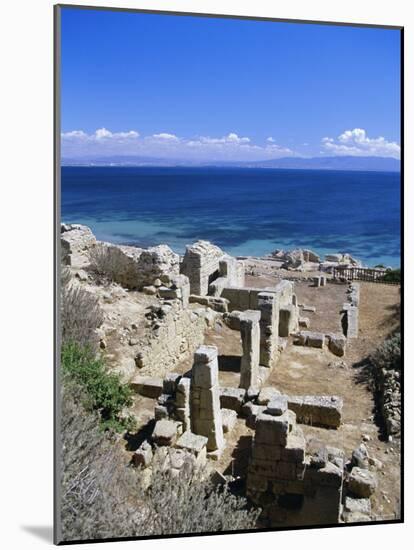 Roman Ruins, Tharros, Near Oristano, Sardinia, Italy, Europe-John Miller-Mounted Photographic Print