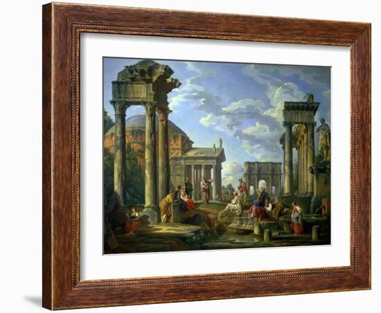 Roman Ruins with a Prophet, 1751-Giovanni Paolo Pannini-Framed Giclee Print