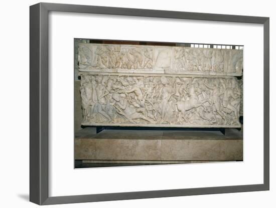 Roman sarcophagus with the legend of Selene and Endymion, 230-235 AD. Artist: Unknown-Unknown-Framed Giclee Print