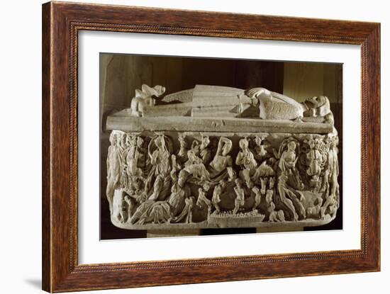 Roman Sarcophagus with Triumph of Bacchus, Salerno Cathedral, Campania-null-Framed Giclee Print