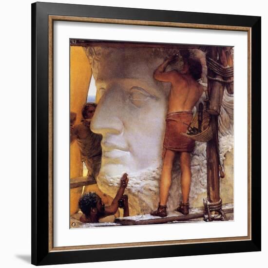 Roman Sculptors, 1877-Sir Lawrence Alma-Tadema-Framed Giclee Print