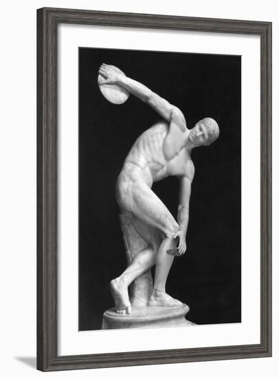 Roman Sculpture of the Discus Thrower-null-Framed Photographic Print