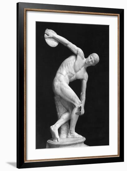 Roman Sculpture of the Discus Thrower-null-Framed Photographic Print