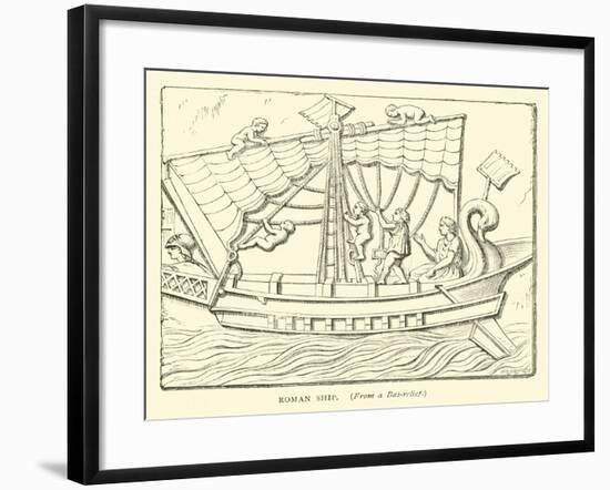 Roman Ship-null-Framed Giclee Print