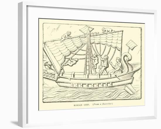 Roman Ship-null-Framed Giclee Print