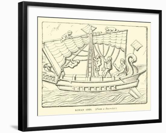 Roman Ship-null-Framed Giclee Print