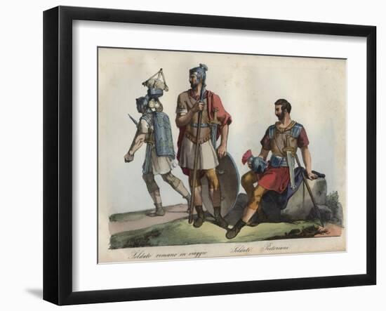 Roman Soldiers and Praetorian Guard-Stefano Bianchetti-Framed Giclee Print