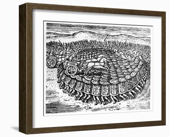 Roman Soldiers Making a Tortoise with their Shields, 1605-null-Framed Giclee Print