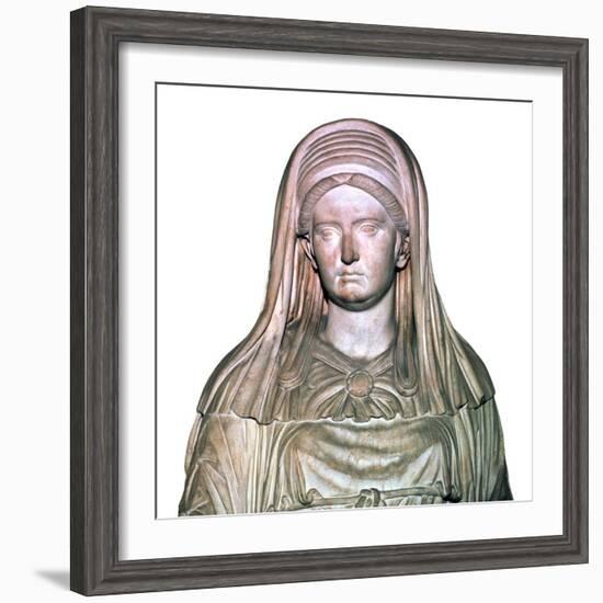 Roman statue of the High Priestess of Vesta-Unknown-Framed Giclee Print