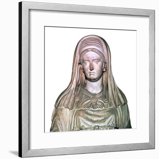 Roman statue of the High Priestess of Vesta-Unknown-Framed Giclee Print
