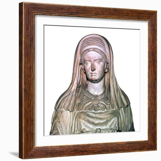 Roman statue of the High Priestess of Vesta-Unknown-Framed Giclee Print