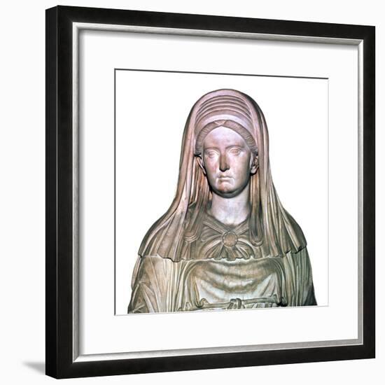 Roman statue of the High Priestess of Vesta-Unknown-Framed Giclee Print