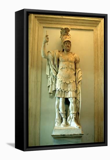 Roman Statue, Temple of Mars Ultor, Rome-A Lorenzini-Framed Premier Image Canvas