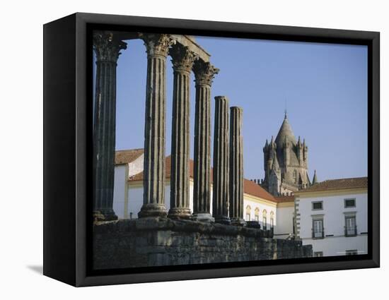 Roman Temple and Cathedral, Evora, Alentejo, Portugal, Europe-Firecrest Pictures-Framed Premier Image Canvas