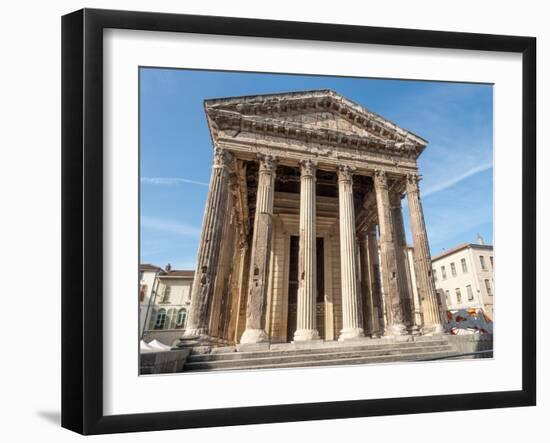Roman Temple of Augustus and Livia, Vienne, Isere, Auvergne-Rhone-Alpes, France, Europe-Jean Brooks-Framed Photographic Print