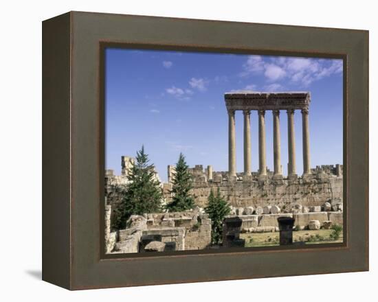 Roman Temple of Jupiter, Lebanon, Middle East-Gavin Hellier-Framed Premier Image Canvas