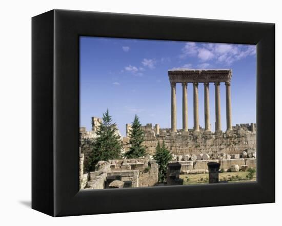 Roman Temple of Jupiter, Lebanon, Middle East-Gavin Hellier-Framed Premier Image Canvas