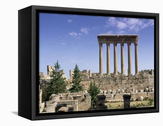 Roman Temple of Jupiter, Lebanon, Middle East-Gavin Hellier-Framed Premier Image Canvas