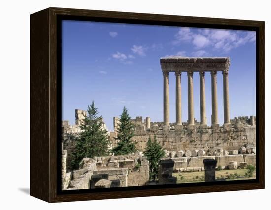 Roman Temple of Jupiter, Lebanon, Middle East-Gavin Hellier-Framed Premier Image Canvas