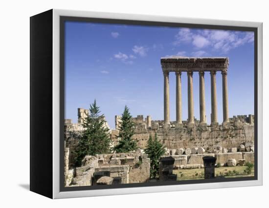 Roman Temple of Jupiter, Lebanon, Middle East-Gavin Hellier-Framed Premier Image Canvas