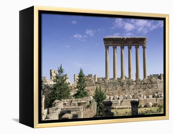 Roman Temple of Jupiter, Lebanon, Middle East-Gavin Hellier-Framed Premier Image Canvas