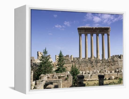 Roman Temple of Jupiter, Lebanon, Middle East-Gavin Hellier-Framed Premier Image Canvas