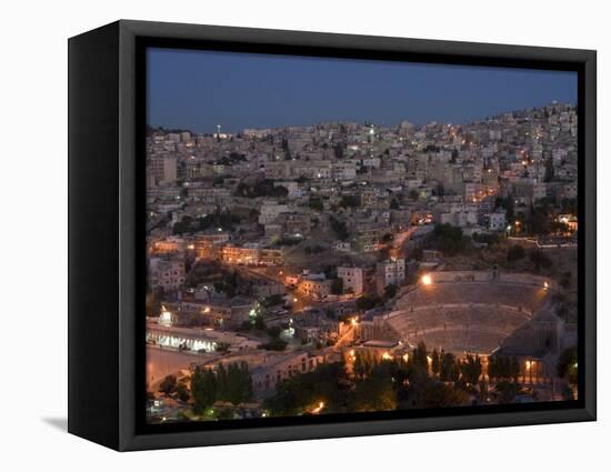 Roman Theatre at Night, Amman, Jordan, Middle East-Christian Kober-Framed Premier Image Canvas