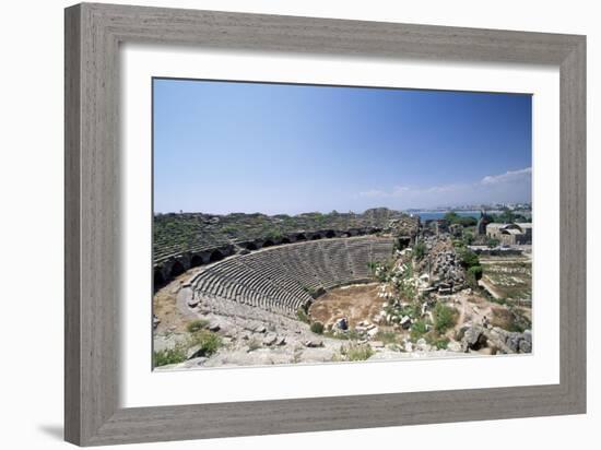 Roman Theatre in Side, Near Selimiye, Turkey-null-Framed Giclee Print