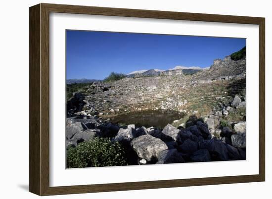 Roman Theatre in Tlos, Antalya, Turkey Roman Civilization-null-Framed Giclee Print